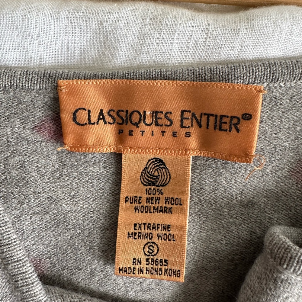 Classiques Entier Vintage 90s Extrafine Merino Wool Summer Floral Crop Cami - Picture 7 of 10